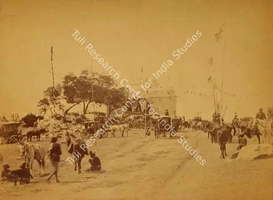 Dayal, Lala Deen (Photographer). Asmangurh Saraconagar - From the album 'H.R.H. Prince Albert Victor's Visit Hyderabad (Deccan) November 1889. Lala Deen Dayal State Photographer, Secunderabad and Indore O.I.'. Albumen print pasted on mount, November 1889 | Antiquarian Photograph | Photography | 00115331