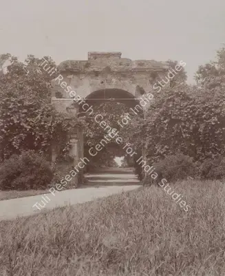 Bourne, Samuel (Photographer). The Baily Guard Gate, Lucknow - From the album 'India Ceylon and Egypt 1901-1902'. Albumen Print pasted on mount, c.1865-1866 | Antiquarian Photograph | Photography | 00115483