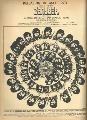 Mehra, Prakash (Producer), Zanjeer, 1973 | Advertisement, Filmfare, 04 May 1973 | CinemaEducation | 00791532