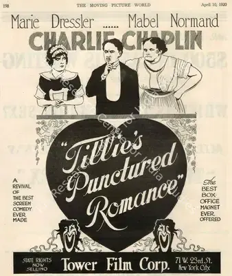 Sennett, Mack (Director), Tillie's Punctured Romance, 1914 | Film Advertisement | CinemaEducation | 00795047