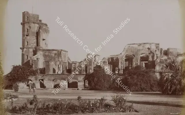 Bourne, Samuel (Photographer). The Residency, Lucknow - From the album 'India Ceylon and Egypt 1901-1902'. Albumen Print pasted on mount, c.1865-1866 | Antiquarian Photograph | Photography | 00115488