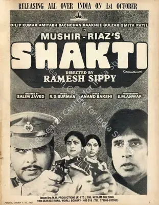 Mushir (Producer), Shakti, 1982 | Advertisement, Filmfare, 01 October 1982 | CinemaEducation | 00791625