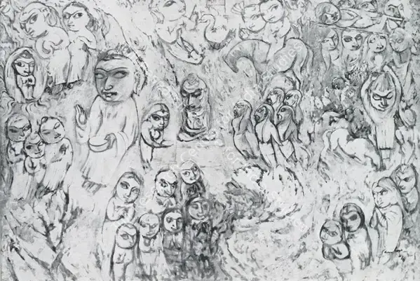 Paniker, K.C.S. (Artist). Life of the Buddha. 1956 | Art Heritage 2, 1982-1983 | Painting | FineArts | 00530031
