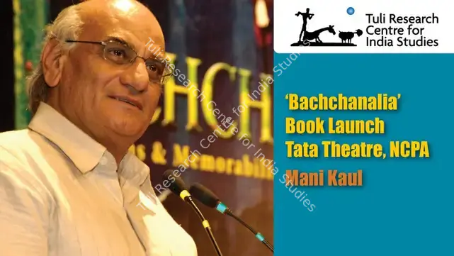 Tuli Research Centre for India Studies (Editor). Mani Kaul at ‘Bachchanalia’ Book Launch – Tata Theatre, NCPA, 02 January 2009 | In-house Video | CinemaEducation | 00876592
