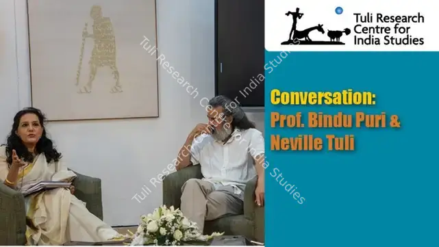 Tuli Research Centre for India Studies (Editor). Conversation: Prof. Bindu Puri & Neville Tuli, 28 April 2025 | In-house Video | SocialDuty | 00876524