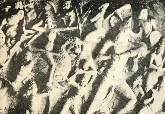 Unknown (Artist). Mahishasuramardini. Relief, 7th Century A.D. | Journal of Arts & Ideas, October-December 1984 | Sculpture | Scholarship | 00676942