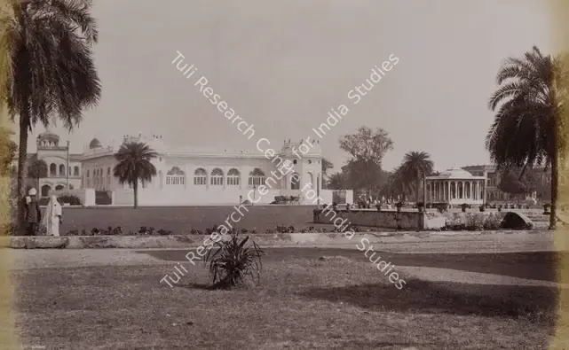 Bourne, Samuel (Photographer). The Kaiser Bagh, Lucknow - From the album 'India Ceylon and Egypt 1901-1902'. Albumen Print pasted on mount, c.1865-1866 | Antiquarian Photograph | Photography | 00115486