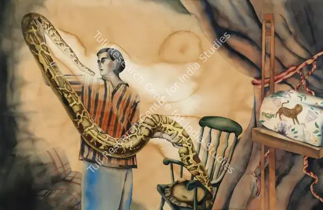 Dodiya, Anju (Artist). In Custody. Watercolour on paper, 1999 | Painting | FineArts | 00596061