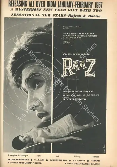 Sippy, G.P. (Producer), Raaz, 1967 | Advertisement, Star & Style, 15 January 1967 | CinemaEducation | 00791695