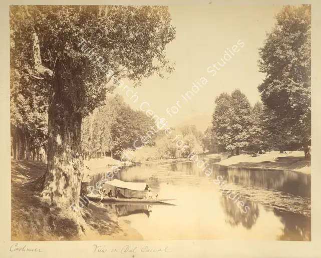 Burke, John (Photographer). View on Dal Canal, Cashmire. Albumen print, n.d. | Antiquarian Photograph | Photography | 00115597