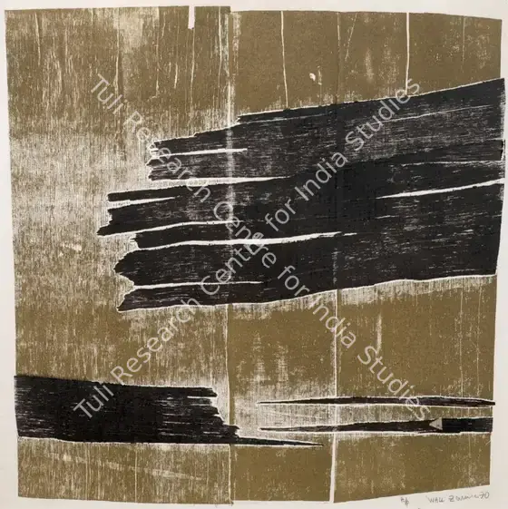Hashmi, Zarina (Artist). Wall. Relief print from collaged wood on handmade paper; Edition 1/10 + Ap, 1970 | Print | EconomicsArt | 00871995