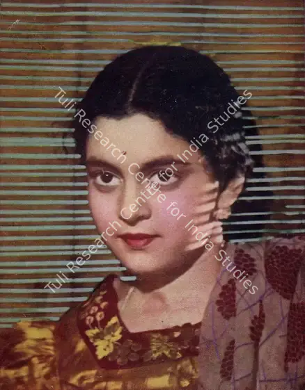 Unknown (Artist), Nalini Jayawant | Oleograph, July 1941, Filmindia, July 1941 | CinemaEducation | 00858387