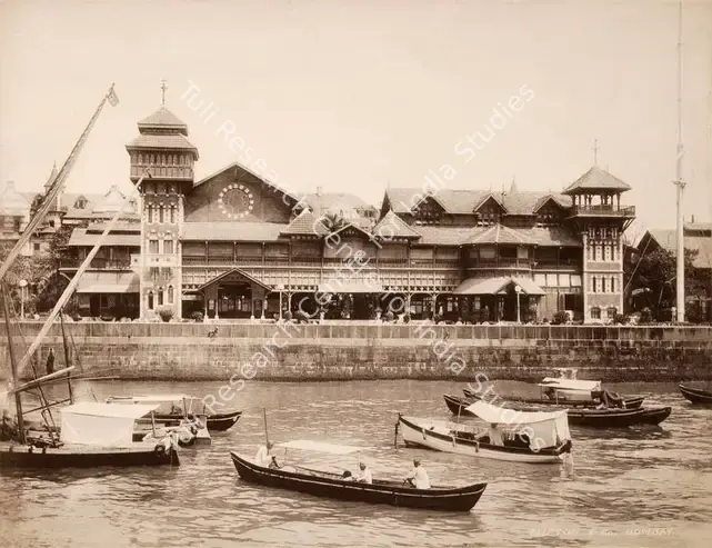 Studio Clifton & Co. (Photographic Studio). Royal Bombay Yacht Club - From the album "L.G. to L.R.' by Clifton and Co.. Calotype print pasted on mount, 1900 | Antiquarian Photograph | Photography | 00115225