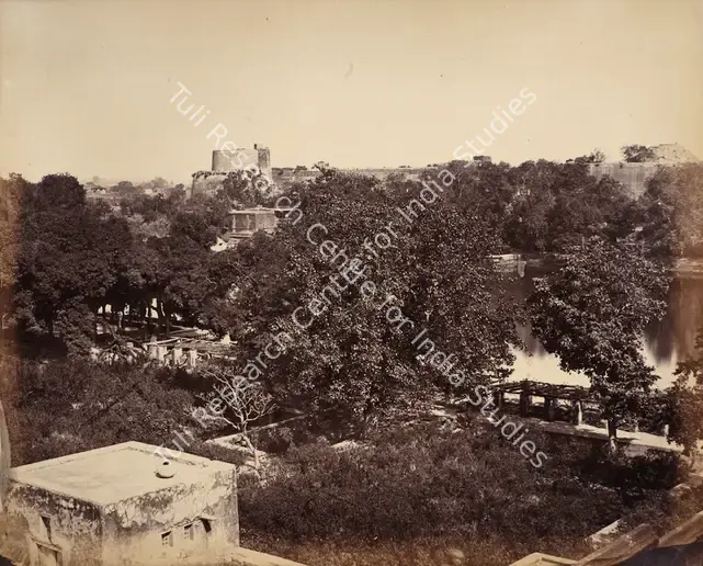 Impey, Eugene Clutterbuck (Photographer). Deeg - General view - From the album "Captain E.C. Impey, 'Delhi, Agra, and Rajpootana, illustrated by eighty photographs' (Cundall, Downes, & Co., London, 1865)". Albumen print pasted on mount, n.d. | Antiquarian Photograph | Photography | 00115669