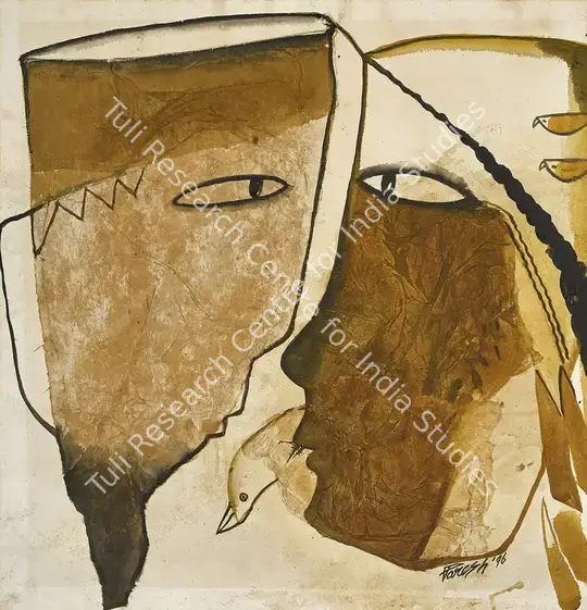Maity, Paresh (Artist). Untitled. Mixed media and collage on paper, 1996 | Collage | EconomicsArt | 00868372