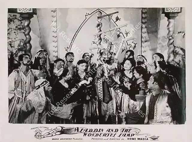 Wadadeker, Anant (Cinematographer), Aladdin Aur Jaadui Chiraag, 1952 | Lobby Card | CinemaEducation | 00829570
