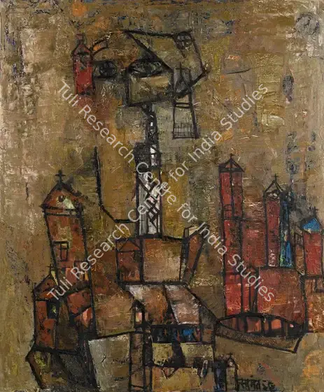 Samant, Mohan (Artist). Holy City. Oil on canvas, 1946 | Painting | FineArts | 00642364