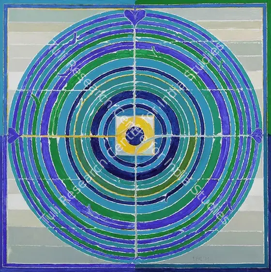 Raza, S.H. (Artist). Bhoomi. Acrylic on canvas, 2001 | Painting | FineArts | 00647026