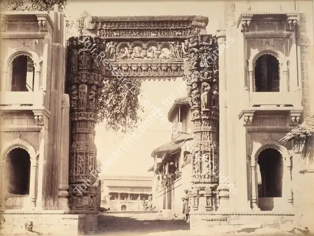 Dayal, Lala Deen (Photographer). Ancient Gate at Rewa. Albumen print pasted on mount, n.d. | Antiquarian Photograph | Photography | 00115613