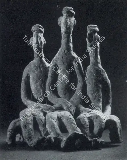 Bhagat, Dhanraj (Artist). Men Sitting. 1961 | Marg, December 1962 | Sculpture | FineArts | 00674817