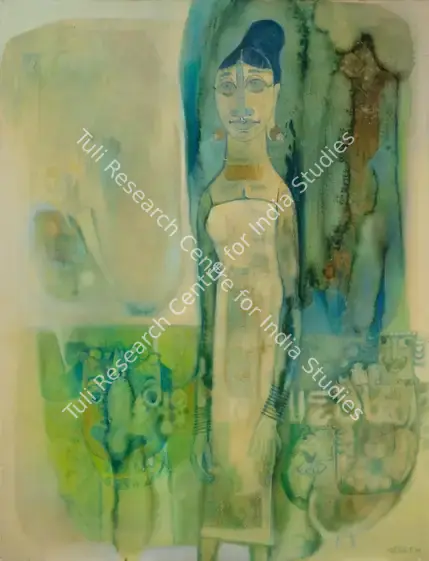 Ali, J. Sultan (Artist). Tribal Woman. Oil on canvas, 1968 | Painting | EconomicsArt | 00872690