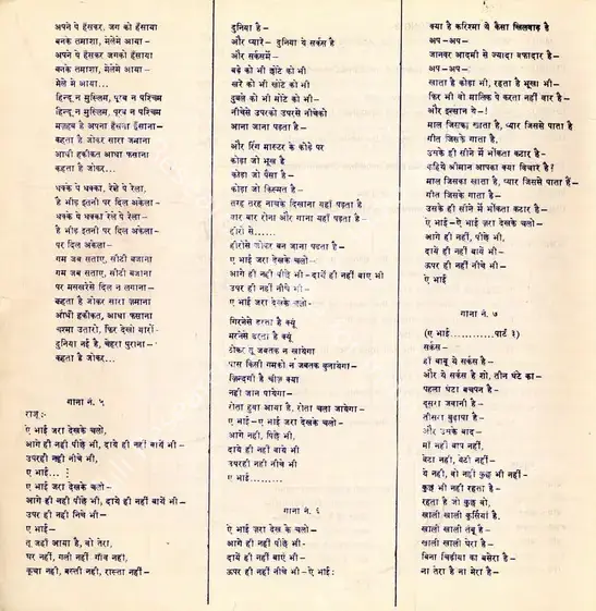 Kapoor, Raj (Producer), Mera Naam Joker, 1970 | Song Synopsis Booklet | CinemaEducation | 00543455