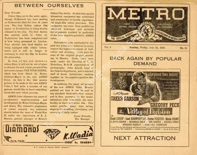 Garnett, Tay (Director), The Valley of Decision, 1945 | Handbill | CinemaEducation | 00894022
