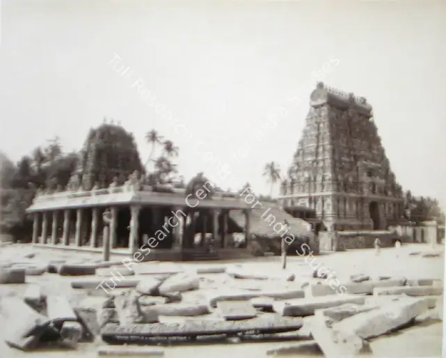 Unknown (Photographer). Ganesa Temple & Western Gopuram - Chidambaram. Albumen print, n.d. | Antiquarian Photograph | Photography | 00115836