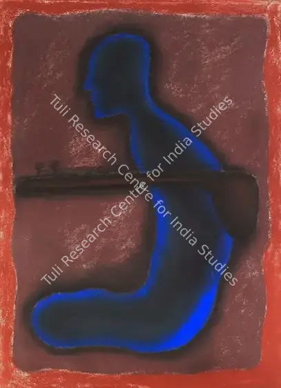 Caur, Arpana (Artist). Sitarist. Pastel on paper, 1990 | Drawing | FineArts | 00642675