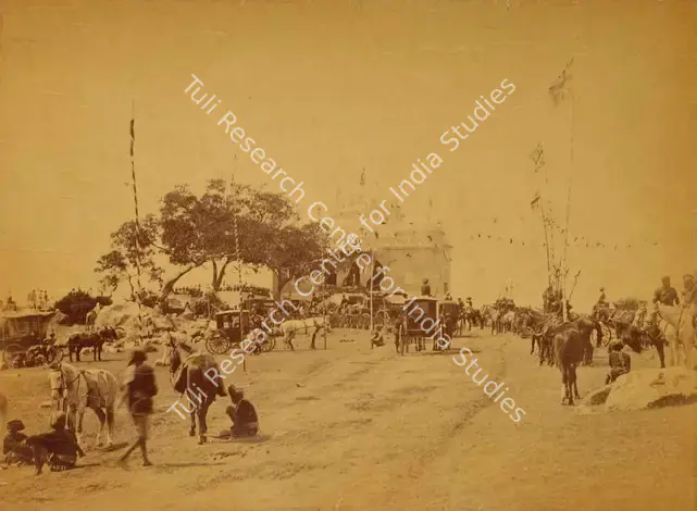 Dayal, Lala Deen (Photographer). Asmangurh Saraconagar - From the album 'H.R.H. Prince Albert Victor's Visit Hyderabad (Deccan) November 1889. Lala Deen Dayal State Photographer, Secunderabad and Indore O.I.'. Albumen print pasted on mount, November 1889 | Antiquarian Photograph | Photography | 00115331