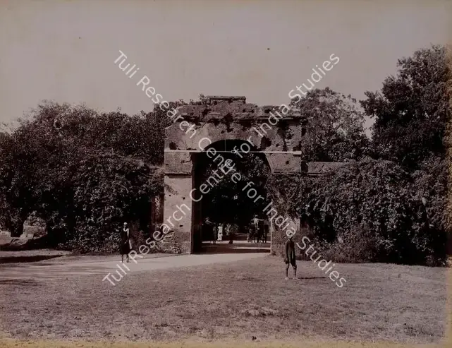 Unknown (Photographer). Residency Gate, Lucknow - From the album 'India China and Australia'. Albumen print pasted on mount, n.d. | Antiquarian Photograph | Photography | 00115420