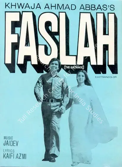 Abbas, Khwaja Ahmad (Producer), Faslah, 1974 | Song-Synopsis Booklet | CinemaEducation | 00864354