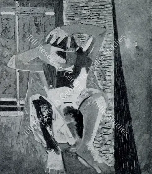 Palsikar, Shankar (Artist). Composition. Oil, 1953 | Marg, March 1954 | Painting | FineArts | 00674012