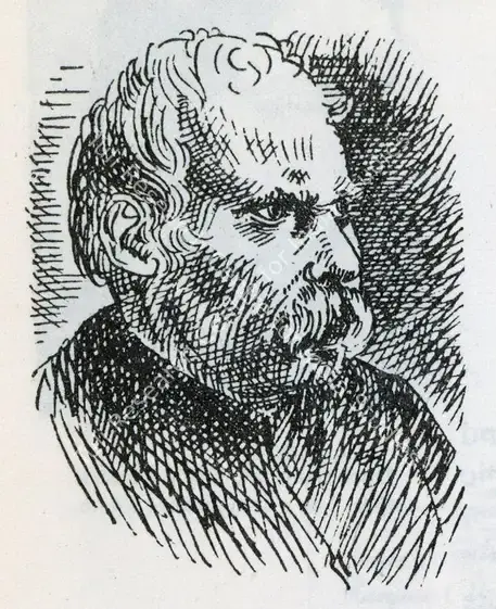 Ray, Satyajit (Artist). Sketch of Grandfather Dwarkanath Ganguly. n.d. | Sketch | FineArts | 00662852