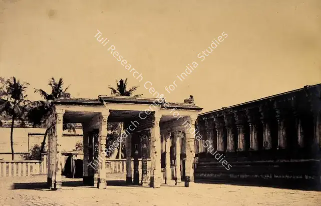 Tripe, Capt. Linnaeus (Photographer). Tatta Sudhi Mundapam, Madura - From the album "Photographic views in Madura Part 1 (1860)" By Captain L.. Tripe, Government Photographer With Descriptive Notes, By M. Norman, ESQ., M.C.S. 1858". Albumen print from waxed paper negative, 1858 | Antiquarian Photograph | Photography | 00116063