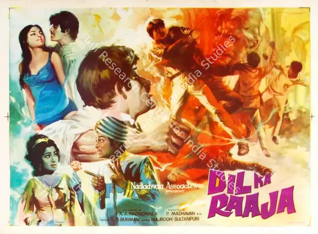 Nadiadwala, A.A. (Producer), Dil Ka Raaja, 1972 | Half Sheet Poster | CinemaEducation | 00764172