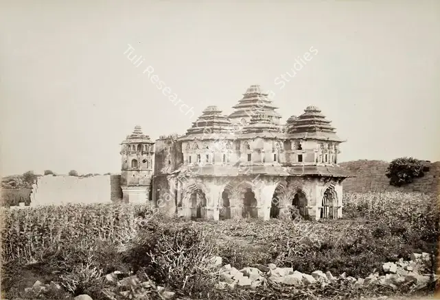 Lyon, Edmund David (Photographer). Ruins near Camalapore. Beejnugger. Albumen print pasted on mount, n.d. | Antiquarian Photograph | Photography | 00115698