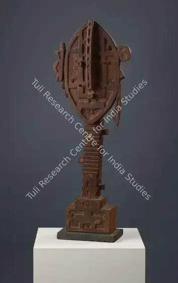 Bhagat, Dhanraj (Artist). Untitled (Portrait). Wood, 1963 | Sculpture | FineArts | 00341628