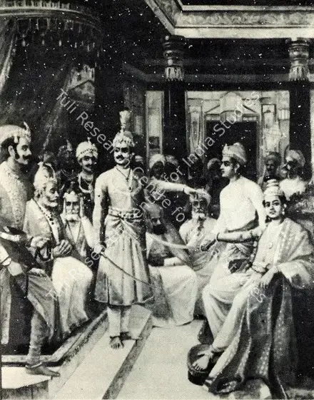 Varma, Raja Ravi (Artist). Shri Krishna as envoy. 1906 | Journal of Arts & Ideas, January 1993 | Graphic Art | Scholarship | 00676864