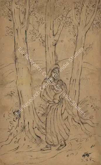 Bose, Nandalal (Artist). Untitled. Ink on paper, 1942 | Drawing | EconomicsArt | 00872874