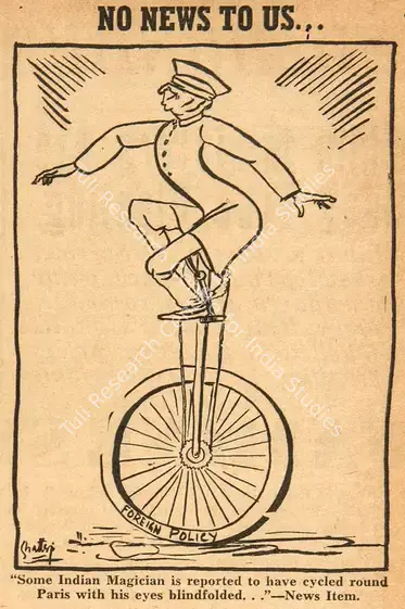 Chatterjee, Basu (Cartoonist). No News to Us…. 1950 | Cartoons, Blitz, 22 July 1950 | PopCulture | 00904464