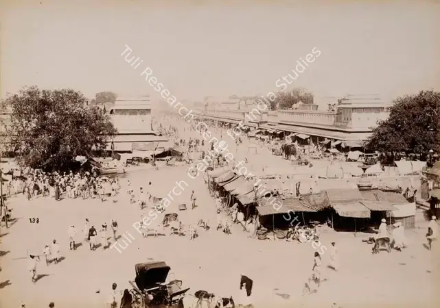 Unknown (Photographer). Manuk Street near Wind Palace, India - From the album 'India China and Australia'. Albumen print pasted on mount, n.d. | Antiquarian Photograph | Photography | 00115386