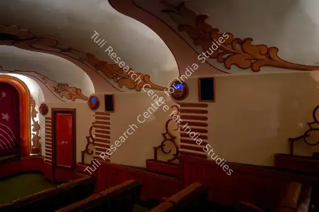 Chaturvedi, Hemant (Photographer). Inside Liberty Mini, Mumbai, India - A small, 30-seat screening room on the fifth floor of Liberty Cinema building, used for censor board viewings and private events. c. 2019-2024 | Contemporary Photograph | Photography | 00840041
