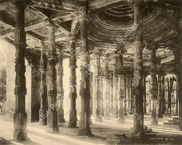 Studio Clifton & Co. (Photographic Studio). Arhai Din Ka Jhopra, Ajmere (Ajmer). Calotype print pasted on mount, c.1900s | Antiquarian Photograph | Photography | 00116099