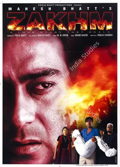 Bhatt, Pooja (Producer), Zakhm, 1998 | Full Sheet Poster | CinemaEducation | 00768556