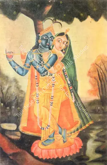 Bengal School (Artist). Radha Krishna. Oil on canvas, c.1920 | Painting  | 00878129