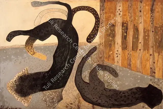 Bhaskaran, R.B. (Artist). Cats. Oil on canvas, 1979 | Painting | FineArts | 00597802