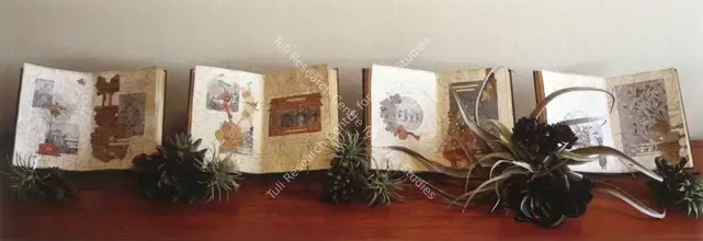 Mehta, Samanta Batra (Artist). The Anthothropology of Time. Antiwurian Books, Ink, Graphite, Gesso, 23k Gold Leaf, Plastic Plants, 2012 | Marg, September - December 2015 | Installation | FineArts | 00675254