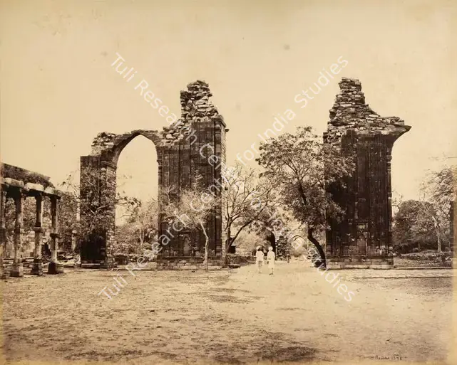 Bourne, Samuel (Photographer). Ruins of the Southern Arches - From the album 'Views of Delhi and Umballa by Samuel Bourne'. Albumen print pasted on mount, c.1865-1866 | Antiquarian Photograph | Photography | 00115202