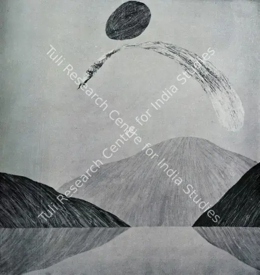 Swaminathan, J. (Artist). Dik-Nritya. Oil on canvas, 1974 | Pictorial Space, 1978 | Painting | FineArts | 00149544